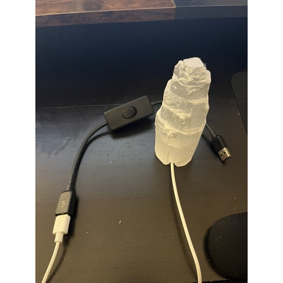 Natural Selenite Crystal Stacked Lamp - Picture 3 of 3